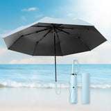 Maxbell Folding Umbrella Practical Travel Sunshade Umbrella for Trips Hiking Camping light blue