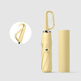 Maxbell Folding Umbrella Practical Travel Sunshade Umbrella for Trips Hiking Camping yellow