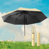 Maxbell Folding Umbrella Practical Travel Sunshade Umbrella for Trips Hiking Camping yellow