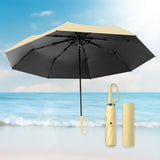 Maxbell Folding Umbrella Practical Travel Sunshade Umbrella for Trips Hiking Camping yellow
