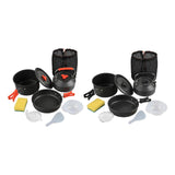 Maxbell Camping Cookware with Mesh Bag Portable for Fishing Outdoor Cooking Barbecue Orange Handle