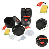 Maxbell Camping Cookware with Mesh Bag Portable for Fishing Outdoor Cooking Barbecue Orange Handle