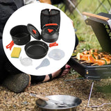 Maxbell Camping Cookware with Mesh Bag Portable for Fishing Outdoor Cooking Barbecue Black Handle