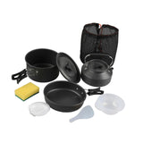 Maxbell Camping Cookware with Mesh Bag Portable for Fishing Outdoor Cooking Barbecue Black Handle