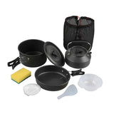 Maxbell Camping Cookware with Mesh Bag Portable for Fishing Outdoor Cooking Barbecue Black Handle