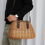 Maxbell Flower Basket Practical Crossbody Storage Basket for Garden Festival Wedding