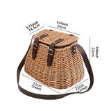 Maxbell Flower Basket Practical Crossbody Storage Basket for Garden Festival Wedding