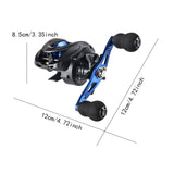 Maxbell Baitcasting Reel Compact 6.3:1 for Freshwater Saltwater Ice Fishing Supplies Left