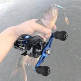 Maxbell Baitcasting Reel Compact 6.3:1 for Freshwater Saltwater Ice Fishing Supplies Left