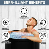 Maxbell Inflatable Ice Bath Tub with Thermometer 3 Layer Bathtub for Gym Home Indoor