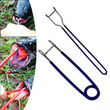 Maxbell Fish Mouth Spreader Sturdy for Fish Lover Portable Hook Remover Frog Remover Blue