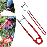 Maxbell Fish Mouth Spreader Sturdy for Fish Lover Portable Hook Remover Frog Remover Red