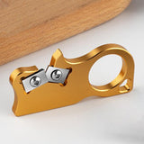 Maxbell Manual Knife Sharpener Handy Ergonomic Multipurpose for Camping Home Kitchen Gold