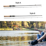 Maxbell Fishing Pole Equipment Lightweight Lure Pole Lure Rod 2 Sections Fishing Rod Style A
