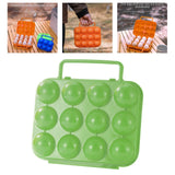 Maxbell Camping Egg Holder Egg Carriage Egg Container for Hiking Camping Backpacking Green
