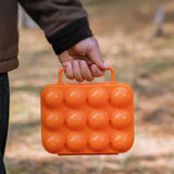 Maxbell Camping Egg Holder Egg Carriage Egg Container for Hiking Camping Backpacking Orange