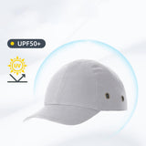 Maxbell Baseball Bump Hat Shockproof Men Baseball Cap for Hiking Backpacking Cycling Gray