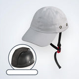 Maxbell Baseball Bump Hat Shockproof Men Baseball Cap for Hiking Backpacking Cycling Gray