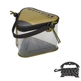 Maxbell Fishing Bucket Fish Bucket Portable Triangular for Camping Gardening Outdoor Green