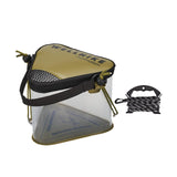 Maxbell Fishing Bucket Fish Bucket Portable Triangular for Camping Gardening Outdoor Green