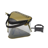 Maxbell Fishing Bucket Fish Bucket Portable Triangular for Camping Gardening Outdoor Green