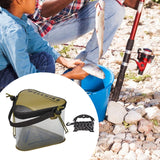 Maxbell Fishing Bucket Fish Bucket Portable Triangular for Camping Gardening Outdoor Green