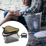 Maxbell Fishing Bucket Fish Bucket Portable Triangular for Camping Gardening Outdoor Green