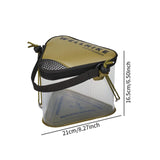 Maxbell Fishing Bucket Fish Bucket Portable Triangular for Camping Gardening Outdoor Green