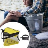Maxbell Fishing Bucket Fish Bucket Portable Triangular for Camping Gardening Outdoor Yellow