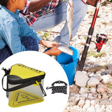Maxbell Fishing Bucket Fish Bucket Portable Triangular for Camping Gardening Outdoor Yellow