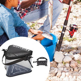 Maxbell Fishing Bucket Fish Bucket Portable Triangular for Camping Gardening Outdoor Black