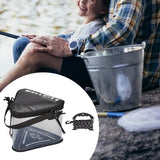 Maxbell Fishing Bucket Fish Bucket Portable Triangular for Camping Gardening Outdoor Black