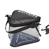 Maxbell Fishing Bucket Fish Bucket Portable Triangular for Camping Gardening Outdoor Black