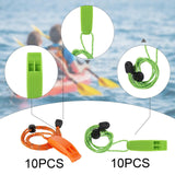 Maxbell 10 Pieces Emergency Whistle Safe Whistle for Kayak Mountain Climbing Camping Orange