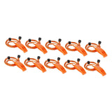 Maxbell 10 Pieces Emergency Whistle Safe Whistle for Kayak Mountain Climbing Camping Orange