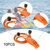 Maxbell 10 Pieces Emergency Whistle Safe Whistle for Kayak Mountain Climbing Camping Orange