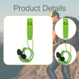 Maxbell 10 Pieces Emergency Whistle Safe Whistle for Kayak Mountain Climbing Camping Green