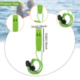 Maxbell 10 Pieces Emergency Whistle Safe Whistle for Kayak Mountain Climbing Camping Green