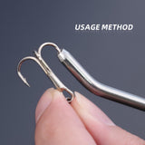 Maxbell Fishing Squid Jig Hook Repair Tool Ergonomic Wooden Handle Compact Versatile