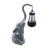 Maxbell Garden Decor Resin Solar Powered Elephant Statue for Porch Courtyard Outdoor