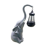 Maxbell Garden Decor Resin Solar Powered Elephant Statue for Porch Courtyard Outdoor