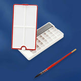 Maxbell Watercolor Palette Tin Case for Painting Acrylic Painting Plein Air Painting Red