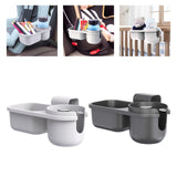 Maxbell Child Cup Holder Snack Tray Food Tray Car Rear Seat Organizer for Baby Wagon Gray