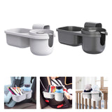 Maxbell Child Cup Holder Snack Tray Food Tray Car Rear Seat Organizer for Baby Wagon Gray