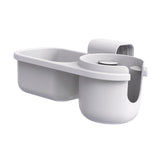 Maxbell Child Cup Holder Snack Tray Food Tray Car Rear Seat Organizer for Baby Wagon Gray