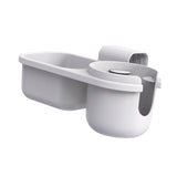 Maxbell Child Cup Holder Snack Tray Food Tray Car Rear Seat Organizer for Baby Wagon Gray