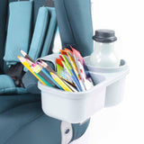 Maxbell Child Cup Holder Snack Tray Food Tray Car Rear Seat Organizer for Baby Wagon Gray