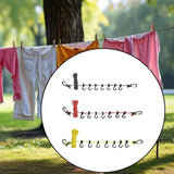 Maxbell Outdoor Clothes Line Nylon with Hooks Clothesline for Camping Indoor Balcony Black Reflective