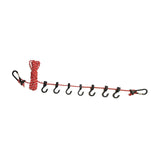 Maxbell Outdoor Clothes Line Nylon with Hooks Clothesline for Camping Indoor Balcony Red  Reflective