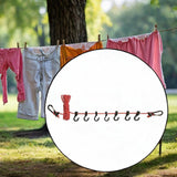 Maxbell Outdoor Clothes Line Nylon with Hooks Clothesline for Camping Indoor Balcony Red  Reflective